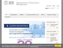 Tablet Screenshot of learning.economia.unife.it