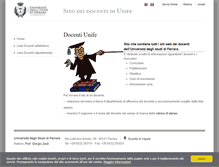 Tablet Screenshot of docente.unife.it