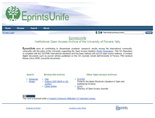 Tablet Screenshot of eprints.unife.it